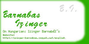 barnabas izinger business card